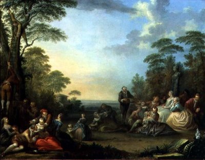 I cacciatori di uccelli, 1750 da Sebastien II Le Clerc